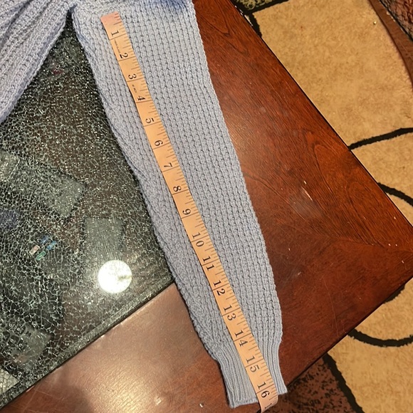 Sincerely Jules Baby Blue Cropped Adjustable knit Sweater Size XS - Picture 12 of 13